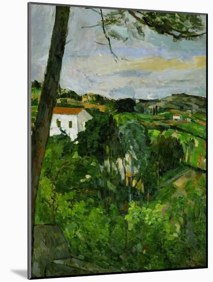 Landscape with Red Rooftops, Also Called Pine-Tree at L'Estaque, 1876-Paul Cézanne-Mounted Giclee Print