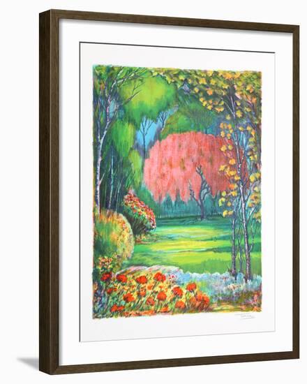 Landscape with Red Tree and Flowers-Torres-Framed Collectable Print