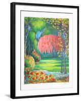 Landscape with Red Tree and Flowers-Torres-Framed Collectable Print