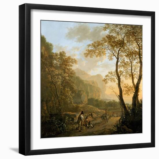 Landscape with Resting Travellers and Oxcart, C. 1645-Jan Dirksz Both-Framed Giclee Print