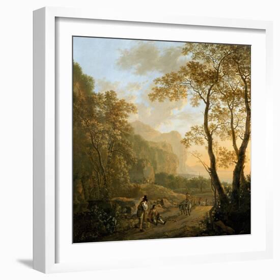 Landscape with Resting Travellers and Oxcart, C. 1645-Jan Dirksz Both-Framed Giclee Print