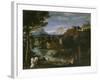Landscape with River and Bathers-Annibale Carracci-Framed Giclee Print