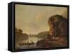 'Landscape, with River and Boats', c1758, (1938)-Richard Wilson-Framed Stretched Canvas