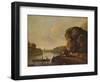 'Landscape, with River and Boats', c1758, (1938)-Richard Wilson-Framed Premium Giclee Print