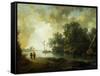 Landscape with River, Circa 1780-Carl Philipp Schallhas-Framed Stretched Canvas