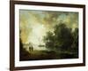 Landscape with River, Circa 1780-Carl Philipp Schallhas-Framed Giclee Print