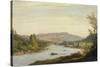 Landscape with River (Scene in Northern New York), 1849-Sanford Robinson Gifford-Stretched Canvas