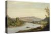 Landscape with River (Scene in Northern New York), 1849-Sanford Robinson Gifford-Stretched Canvas