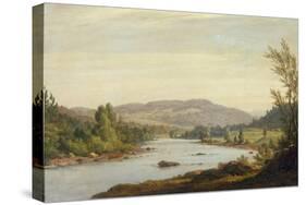 Landscape with River (Scene in Northern New York), 1849-Sanford Robinson Gifford-Stretched Canvas