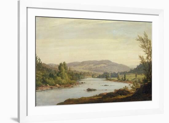 Landscape with River (Scene in Northern New York), 1849-Sanford Robinson Gifford-Framed Premium Giclee Print