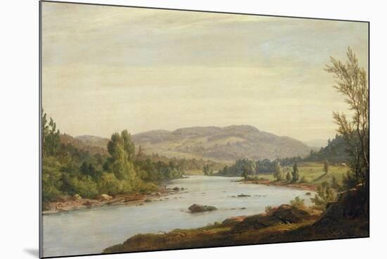 Landscape with River (Scene in Northern New York), 1849-Sanford Robinson Gifford-Mounted Premium Giclee Print