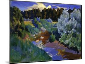 Landscape with River-Arkadi Rylow-Mounted Giclee Print