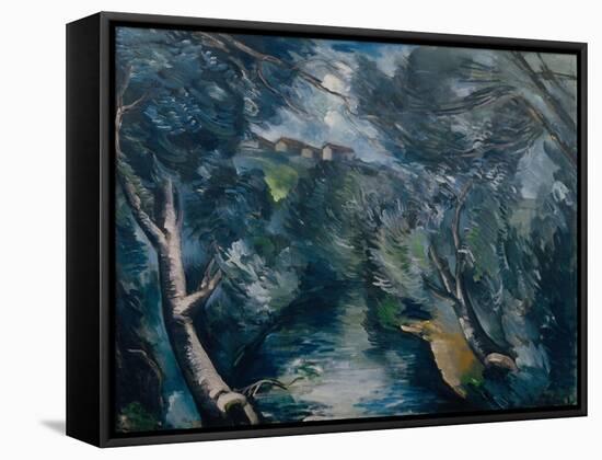 Landscape with River-Maurice de Vlaminck-Framed Stretched Canvas