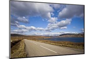 Landscape with Road, Lake and Clouds,Scotland, United Kingdom-Stefano Amantini-Mounted Photographic Print