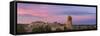 Landscape with rock formation in desert at sunset, Grand Staircase-Escalante National Monument,...-Panoramic Images-Framed Stretched Canvas