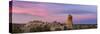 Landscape with rock formation in desert at sunset, Grand Staircase-Escalante National Monument,...-Panoramic Images-Stretched Canvas