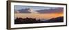 Landscape with rock formations in desert at sunset, Coronado National Forest, Arizona, USA-Panoramic Images-Framed Photographic Print