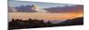 Landscape with rock formations in desert at sunset, Coronado National Forest, Arizona, USA-Panoramic Images-Mounted Photographic Print