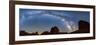 Landscape with rock formations in desert under Milky Way galaxy in sky at night, Kofa Queen Cany...-Panoramic Images-Framed Photographic Print