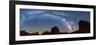 Landscape with rock formations in desert under Milky Way galaxy in sky at night, Kofa Queen Cany...-Panoramic Images-Framed Photographic Print