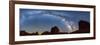 Landscape with rock formations in desert under Milky Way galaxy in sky at night, Kofa Queen Cany...-Panoramic Images-Framed Photographic Print