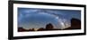 Landscape with rock formations in desert under Milky Way galaxy in sky at night, Kofa Queen Cany...-Panoramic Images-Framed Photographic Print