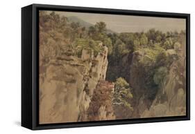 'Landscape with Rocks', 18th-19th century, (1935)-John Glover-Framed Stretched Canvas