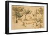 Landscape with Rocks and Trees, C.1895-Paul Cézanne-Framed Giclee Print