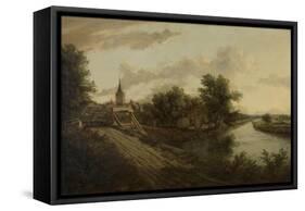 Landscape with Rolling Bridge-null-Framed Stretched Canvas