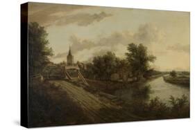 Landscape with Rolling Bridge-null-Stretched Canvas