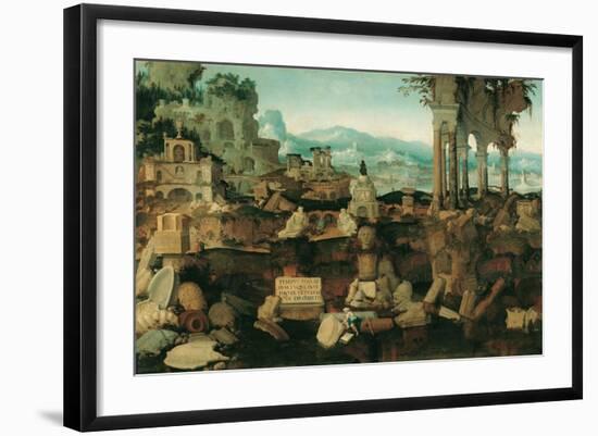 Landscape with Roman Ruins, 1536-Herman Posthumus-Framed Giclee Print