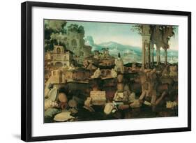 Landscape with Roman Ruins, 1536-Herman Posthumus-Framed Giclee Print