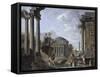 Landscape with Roman Ruins-Giovanni Paolo Pannini-Framed Stretched Canvas