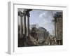 Landscape with Roman Ruins-Giovanni Paolo Pannini-Framed Giclee Print