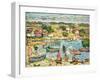 Landscape with Rowboats 1916-18 (Oil on Canvas)-Maurice Brazil Prendergast-Framed Giclee Print