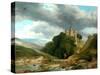 Landscape With Ruined Castle, 1864-Frederick Richard Lee-Stretched Canvas