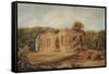 'Landscape with Ruins', 18th century, (1935)-Thomas Girtin-Framed Stretched Canvas