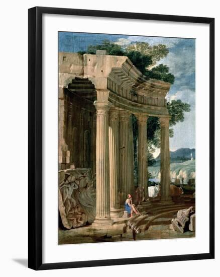 Landscape with Ruins and a Shepherd-Jean Lemaire-Framed Giclee Print