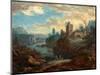 Landscape with Ruins and Fishermen (B/C on Paper)-Paul Sandby-Mounted Giclee Print