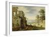 Landscape with Ruins and View of a Town, Ca. 1620-Marten Ryckaert-Framed Giclee Print