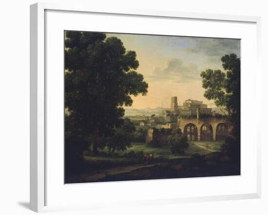 Landscape with Ruins and Wayfarers, 1812-Rosa Mezzera-Framed Giclee Print