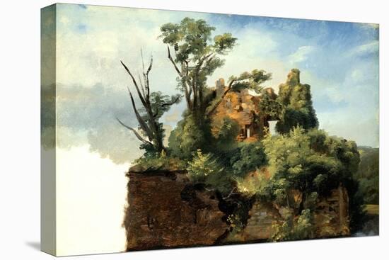 Landscape with Ruins, c.1782-5-Pierre Henri de Valenciennes-Stretched Canvas