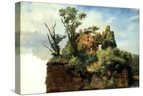 Landscape with Ruins, c.1782-5-Pierre Henri de Valenciennes-Stretched Canvas