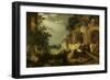 Landscape with Ruins, Cattle and Deer-Roelant Savery-Framed Art Print