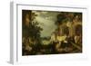 Landscape with Ruins, Cattle and Deer-Roelant Savery-Framed Art Print