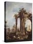 Landscape with Ruins-Francesco Guardi-Stretched Canvas