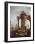 Landscape with Ruins-Francesco Guardi-Framed Giclee Print