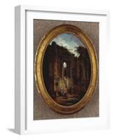 Landscape with Ruins-Hubert Robert-Framed Giclee Print