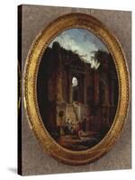 Landscape with Ruins-Hubert Robert-Stretched Canvas