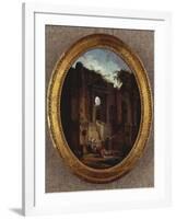 Landscape with Ruins-Hubert Robert-Framed Giclee Print